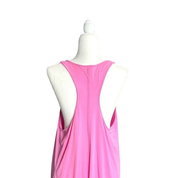 Anthropologie Daily Practice Bubble-Hem tank Dress Size M barbie pink - Picture 8 of 10